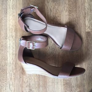 Tan heeled sandals